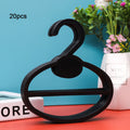 20pcs Oval Scarf Shawl Tie Holder Circle Shape Coat Hanger Multifunctional Clothes Display Rack Holder Organizer Space Saving Oasis Select Black-20pcs