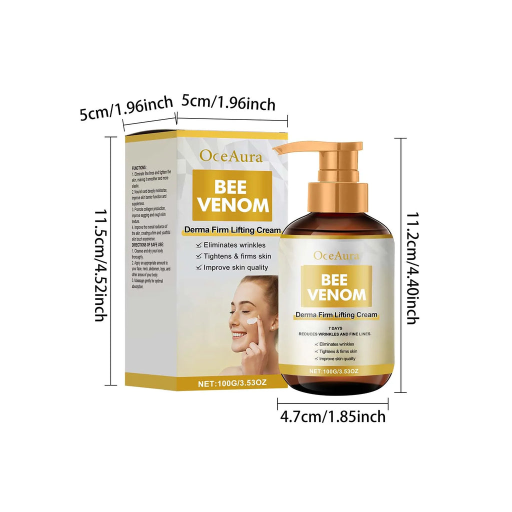 Bee Venom Firm Lifting Cream for Face & Body Tightening Contours Fade Fine Lines Deep Moisturizing Nourishing Brightening Skin Oasis Select