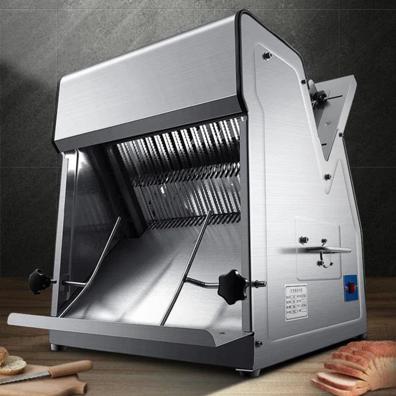 Commercial Electric Bread Slicer – 31-Slice Stainless Steel 370W