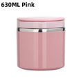 630/1000ml Insulated Food Jar, Stainless Steel Thermos Lunch Box, Heat Keeping Soup Container for School, Office Oasis Select Pink-630ml