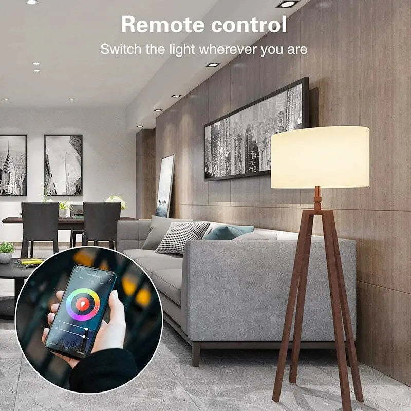 Smart Bulb E27 9W WiFi Bubble Dimmable LED Light Voice Control Bulb RGBCW 100-240V Smart Life Bulb Support Alexa Google Home Oasis Select