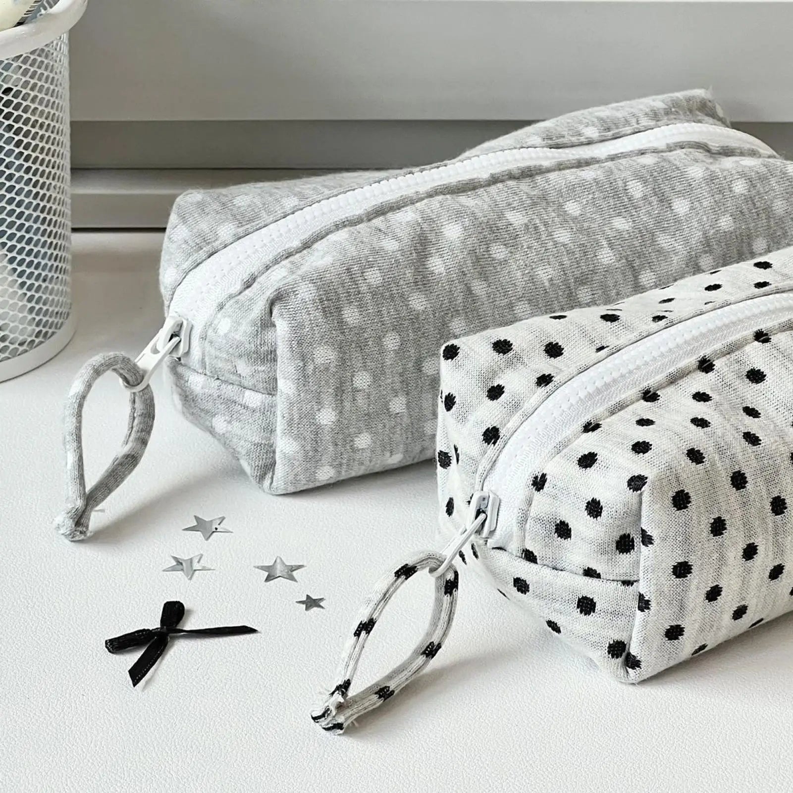 Pencil Bag Multifunctional Dot Design Pencil Case Large Capacity Stationery Pouch Stationery Organizer Bags Back To School Oasis Select