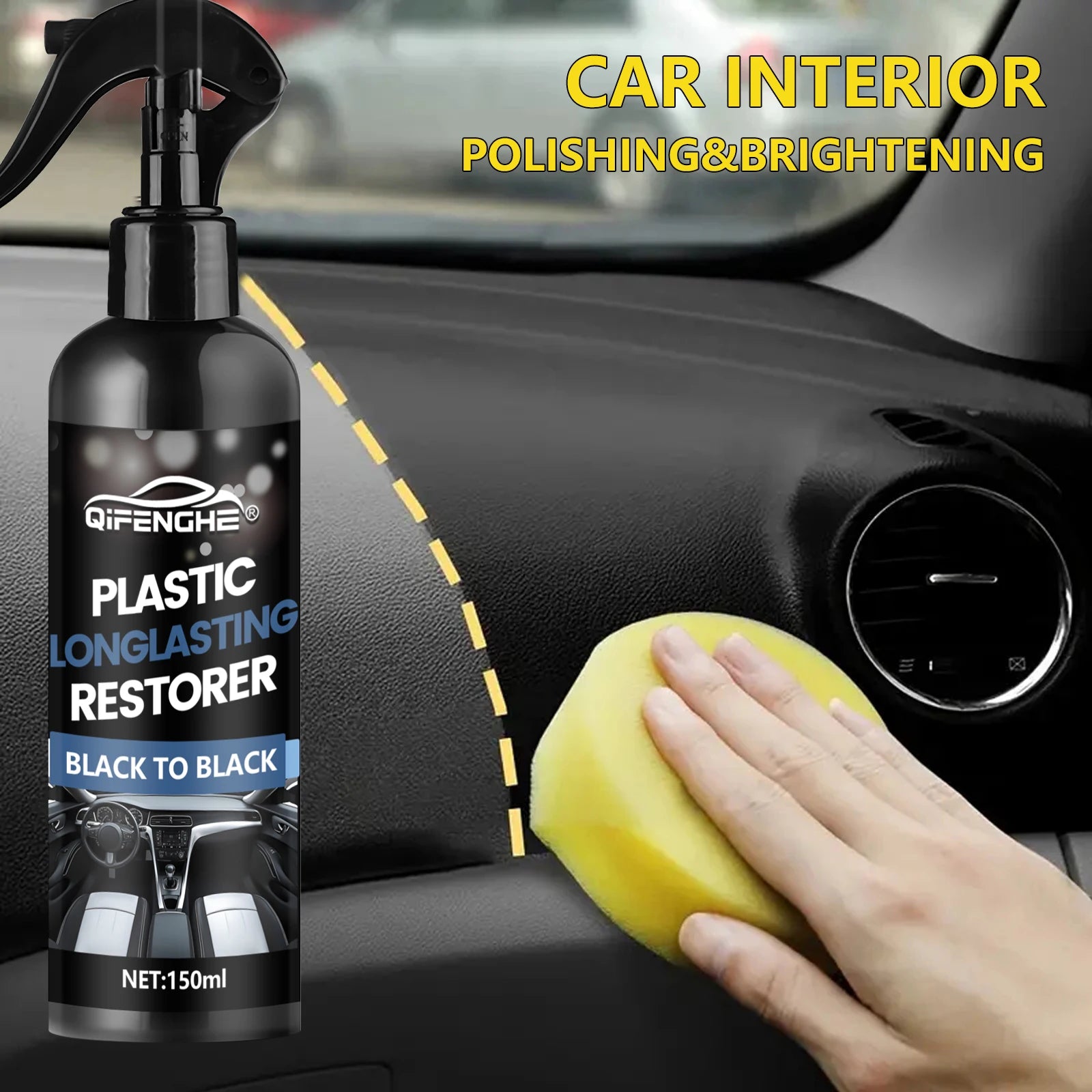 Car Plastic Restorer Coating – Refresh, Seal & Black Shine