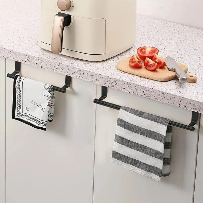 Over Cabinet Door Towel Bar Rack – Punch-Free Stainless Steel Cabinet Door Towel Rack Oasis Select