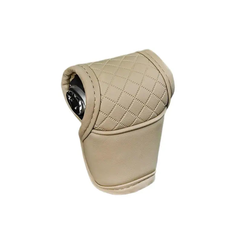 1Pcs PU Leather NonSlip DustProof Shifter Knob Protector Universal Car Gear Shift Cover Gear Lever Interior Decor Accessories Oasis Select Beige