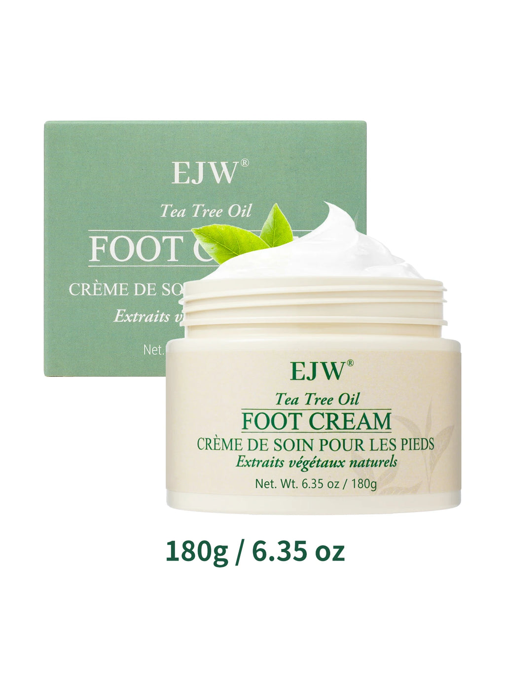 Tea Tree Oil Foot Cream, Warming Cream - Calluses, Dry Cracked Feet, Hands, Heels, Elbow -Softens & Moisturizes Skin, Foot Balm Oasis Select 180g