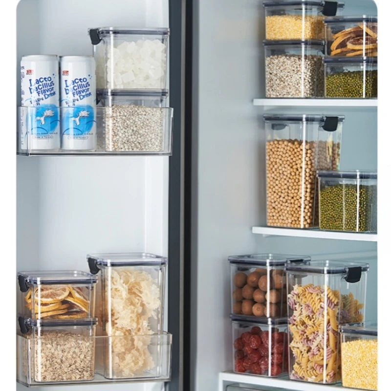 460-1800ml Kitchen Sealed Jar Stackable Food Storage Box Multigrain Tank Bottle Cereal Candy Dried Fruit Tea Storage Containers Oasis Select