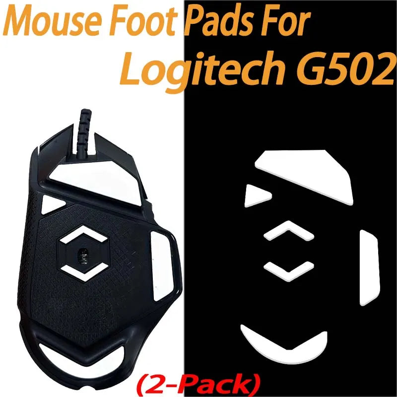 Teflon Mouse Skates for Logitech G502 Hero – 2pcs Black Mouse Skates Oasis Select