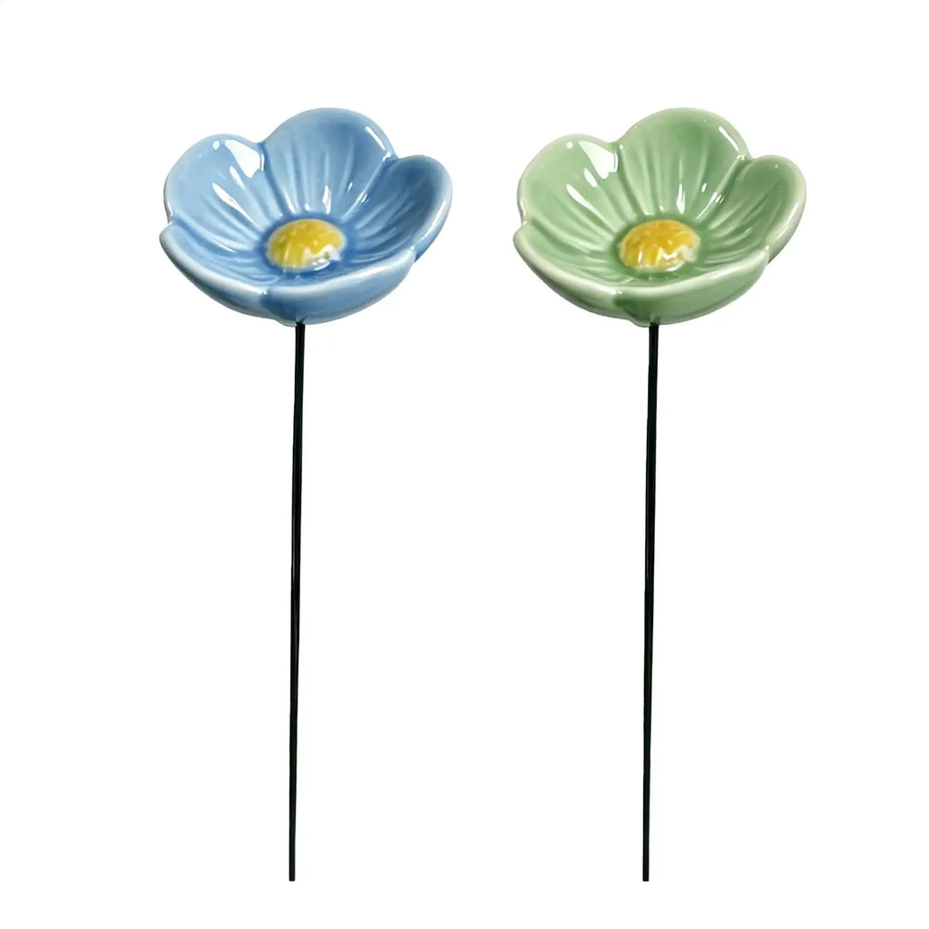 Bee Water Feeder Resin Flower Drinking Fountain Holder Bee Watering Station Bird Waterer Feeding Bowl Stakes Bird Supplies Oasis Select