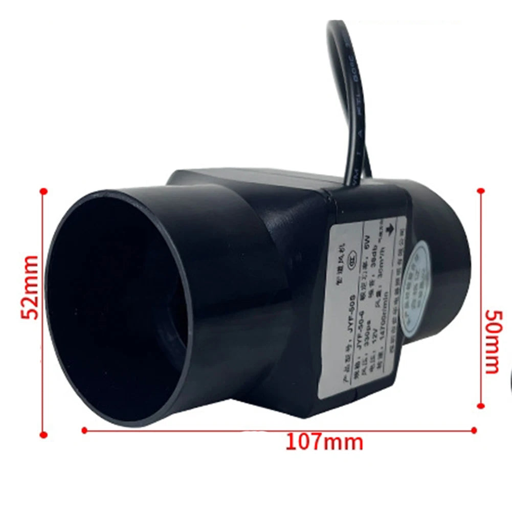 12V 6W Inline Duct Fan 50mm – Quiet Mini Exhaust Ventilation Fan Inline Duct Fan Oasis Select