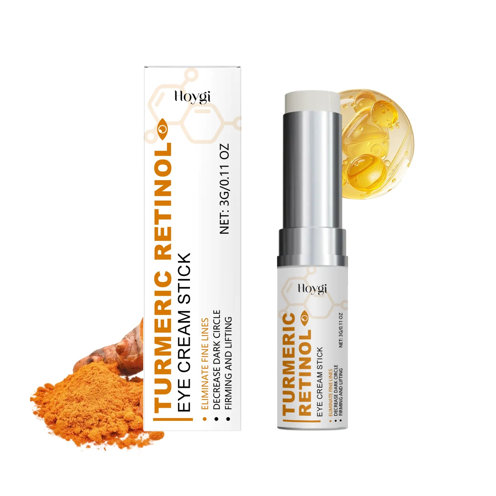 Hoygi Turmeric Retinol Eye Serum Stick – Dark Circles & Lines