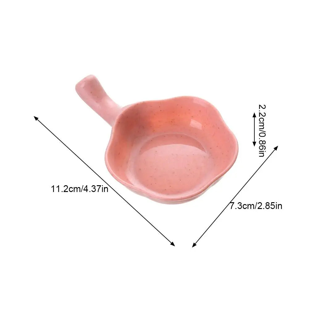 Wheat Straw Seasoning Dish with Handle | 4 Colors Sauce Dish Oasis Select