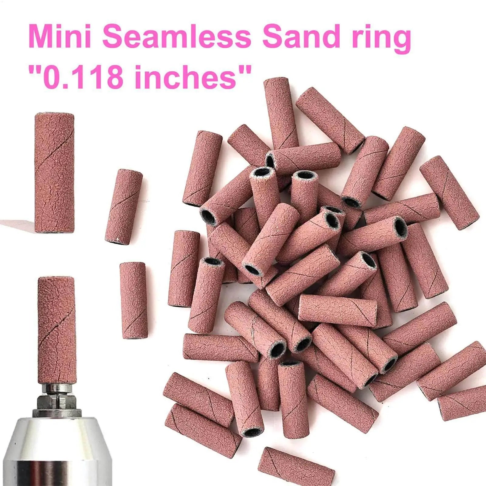 50pcs Nail File Sanding Bands Nail Drill Bits Sanding Bands for Electric Machine File Grinder Sand Band Nails Gel Polish Remove Oasis Select