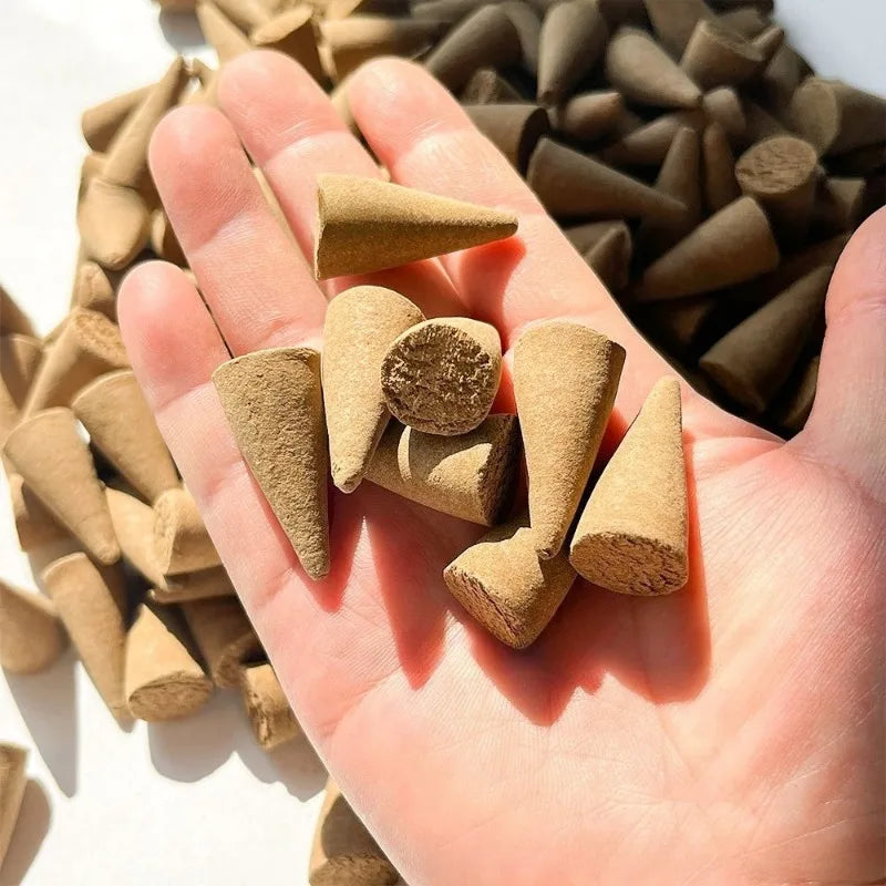 ZUOHE 20-50pcs Premium Palosanto Fragrance Cones, Handmade White Sage Incense Cones, for Yoga, Meditation, Reading, Home Decor Oasis Select