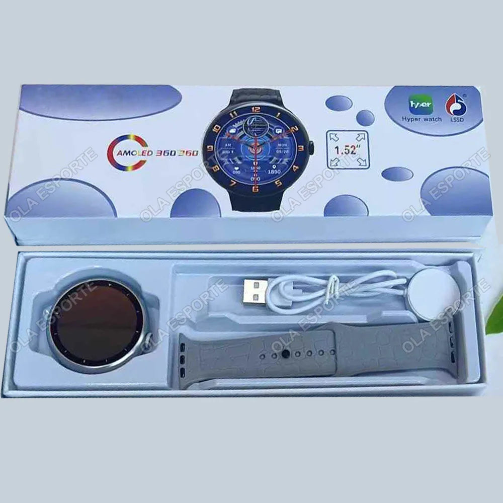 7-in-1 Smart Watch 1.52" AMOLED BT Call GPS Fitness Tracker