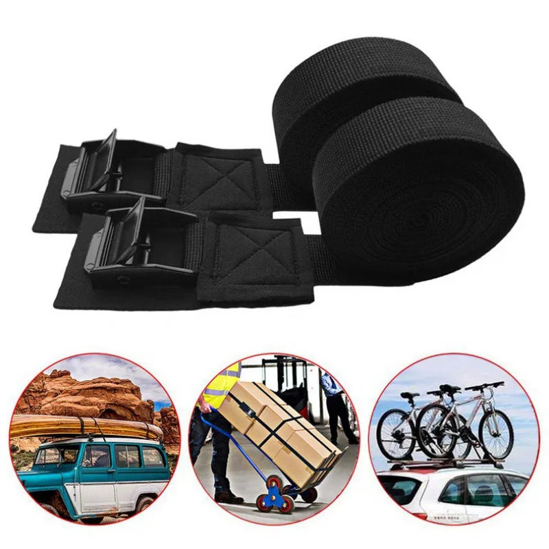 Car Tensioning Belts Black Tie Down Strap Strong Ratchet Belt Luggage Bag Cargo Lashing With Metal Buckle for Car RV 300cm*2.5cm Oasis Select