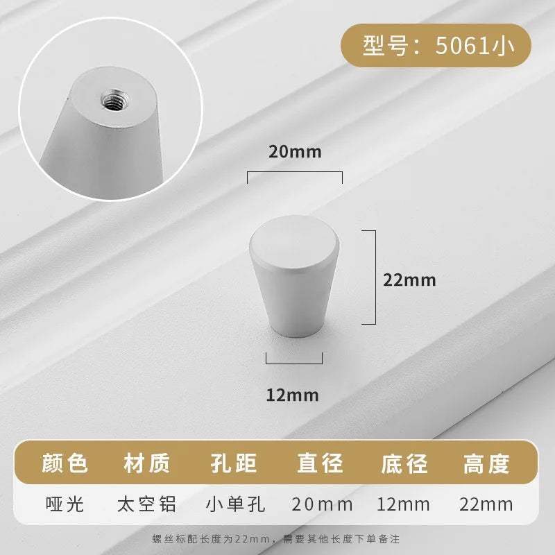 Aluminium Alloy Black Cabinet Knobs Kitchen Cabinet Handles Drawer Pulls Furniture Handle Hardware Oasis Select matt5061-single hole