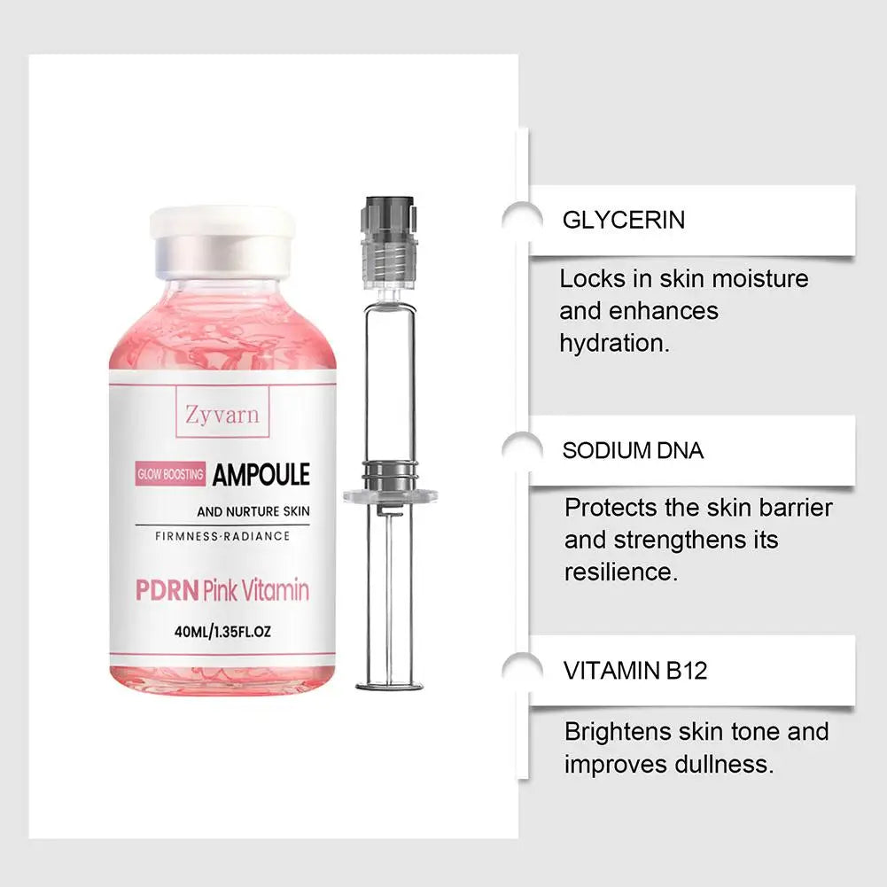 PDRN Pink Vitamin Glow Boosting Facial Serum Ampoule 40ml Facial Serum Ampoule Oasis Select