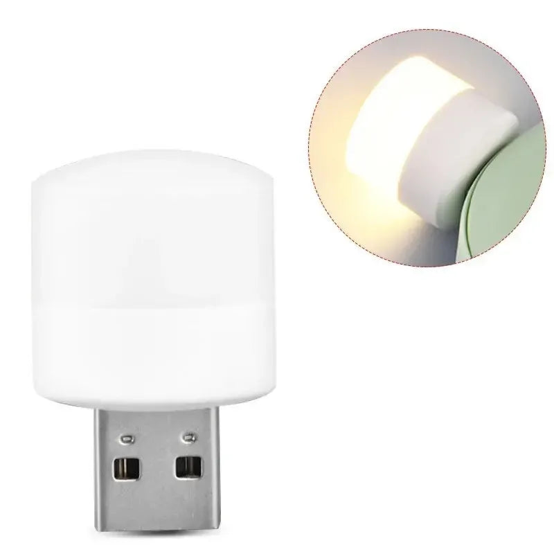 1-10pcs USB Night Light Mini LED Night Light USB Plug Lamp Power Bank Charging USB Book Lights Small Round Reading Oasis Select
