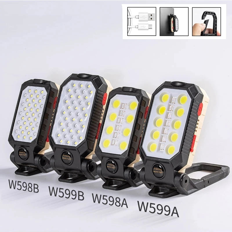 ZHIYU LED COB Work Light – Rechargeable Magnetic Lantern