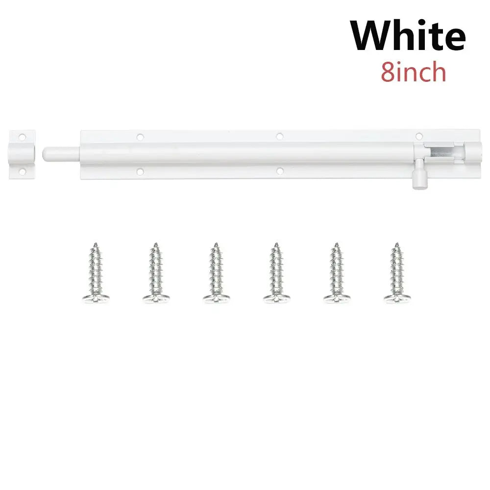 2-8" Window Catch Lock Door Lock Buckle Heavy Duty Large Garden Gate Shed Sliding Door Tower Bolt Latch Catch Home Hardware Oasis Select white 4inch