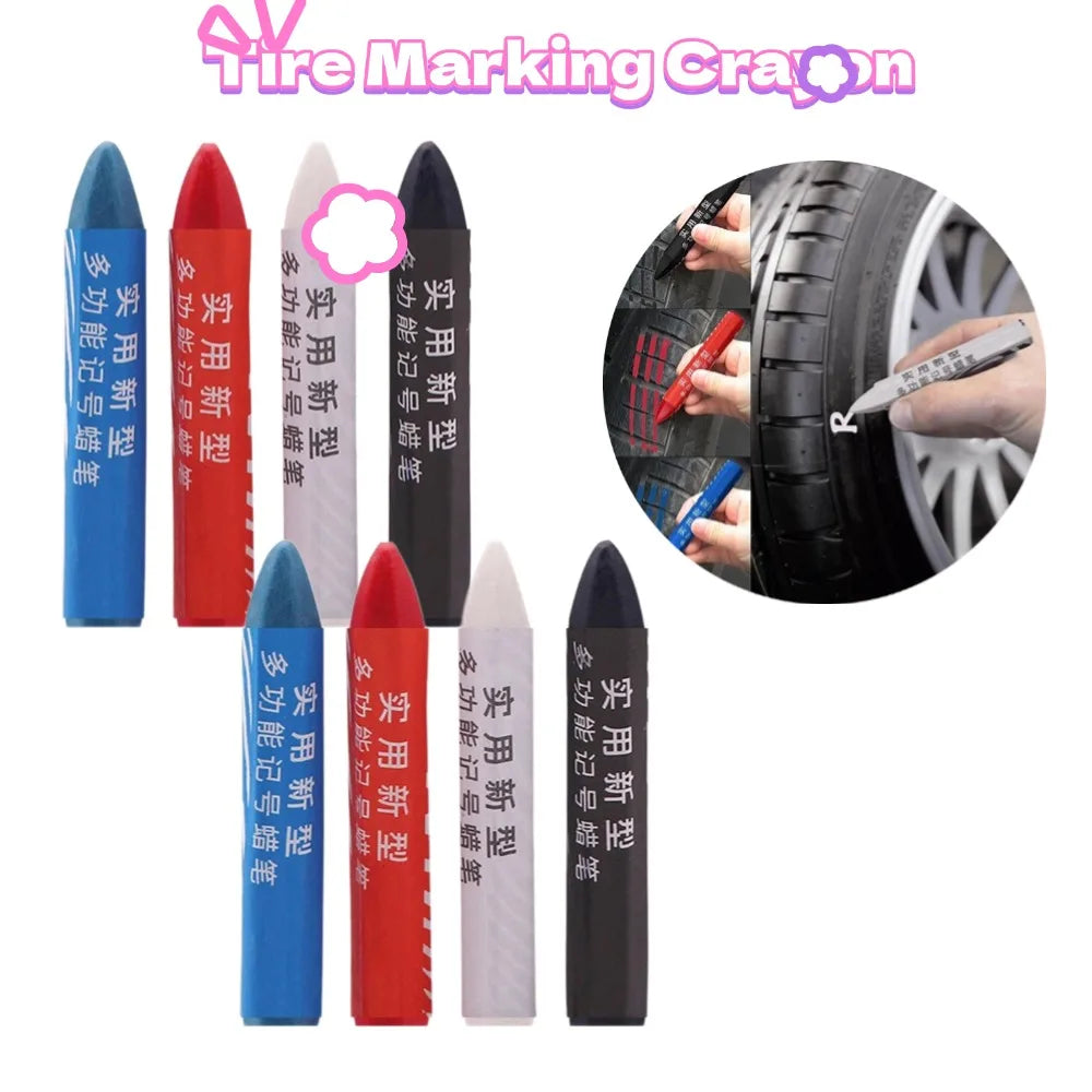 Portable Crayon Marker For Tire Waterproof Oil Resistant Marker Lightweight Crayon Marker Motorcycle Electric Vehicle Fade Oasis Select