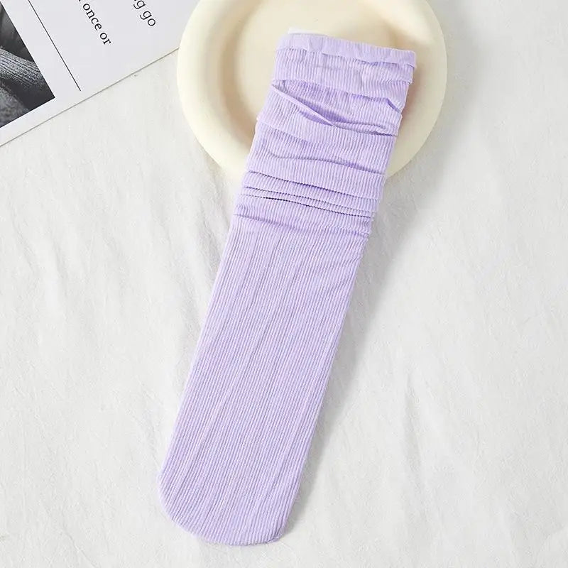 Women's Colorful Cotton Slouch Socks – Breathable Summer Crew