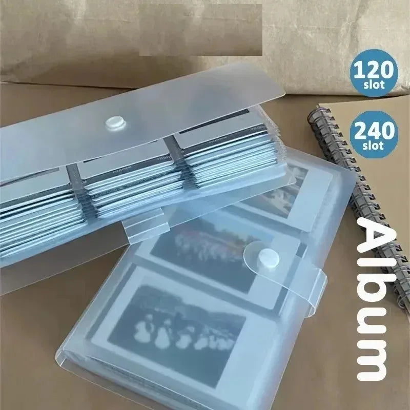 120/240 Slot Card Holder Photo Album Business Card Book Star Chasing Business Three Inch Transparent Card Bag Oasis Select