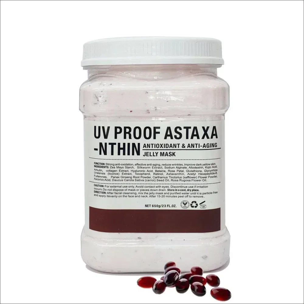 650g Arbutin Rose Jelly Mask Powder DIY Plant Masks Powder Peel Off Vitamin C Hyaluronic Acid Facial Skin Care 24K Gold Mud Mask Oasis Select 650g Astaxanthin