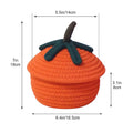 Halloween Pumpkin Woven Basket Halloween Pumpkin Basket with Dust-Proof Lid Seasonal Decor Home Organization Bin Cute Basket Oasis Select A
