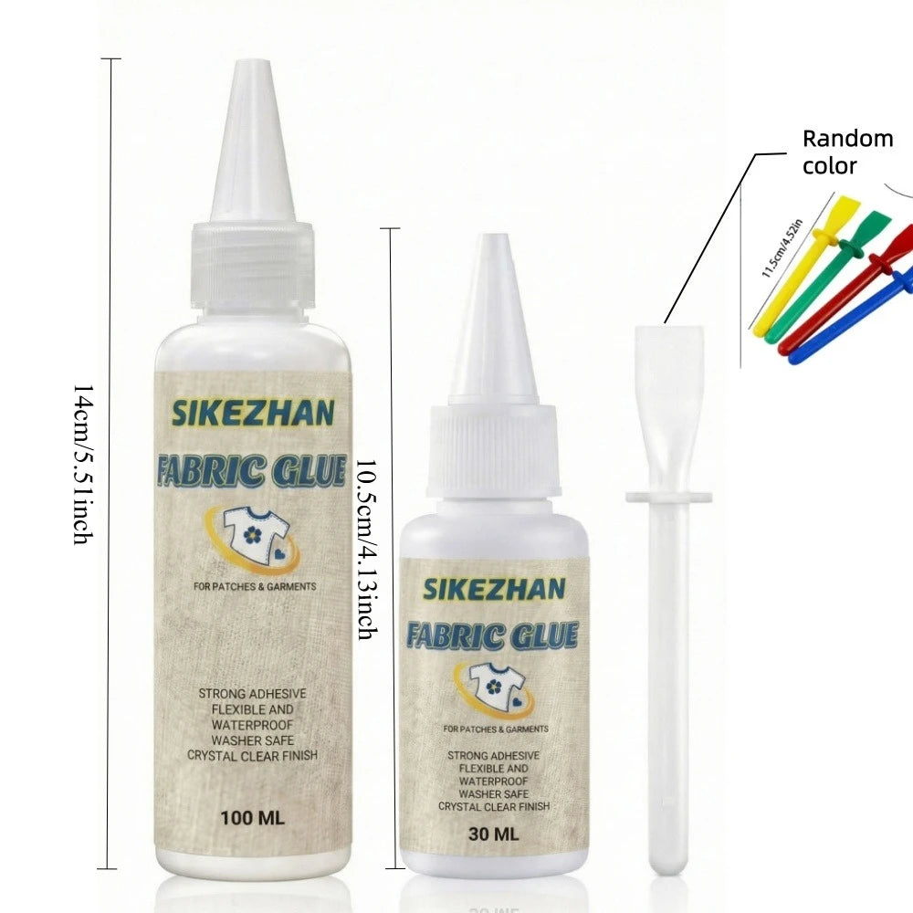 Strong Fabric Glue Washable Liquid Stitch Permanent Textile Adhesive For Clothing Denim Leather Patch Repair Flexible Sewing Kit Oasis Select