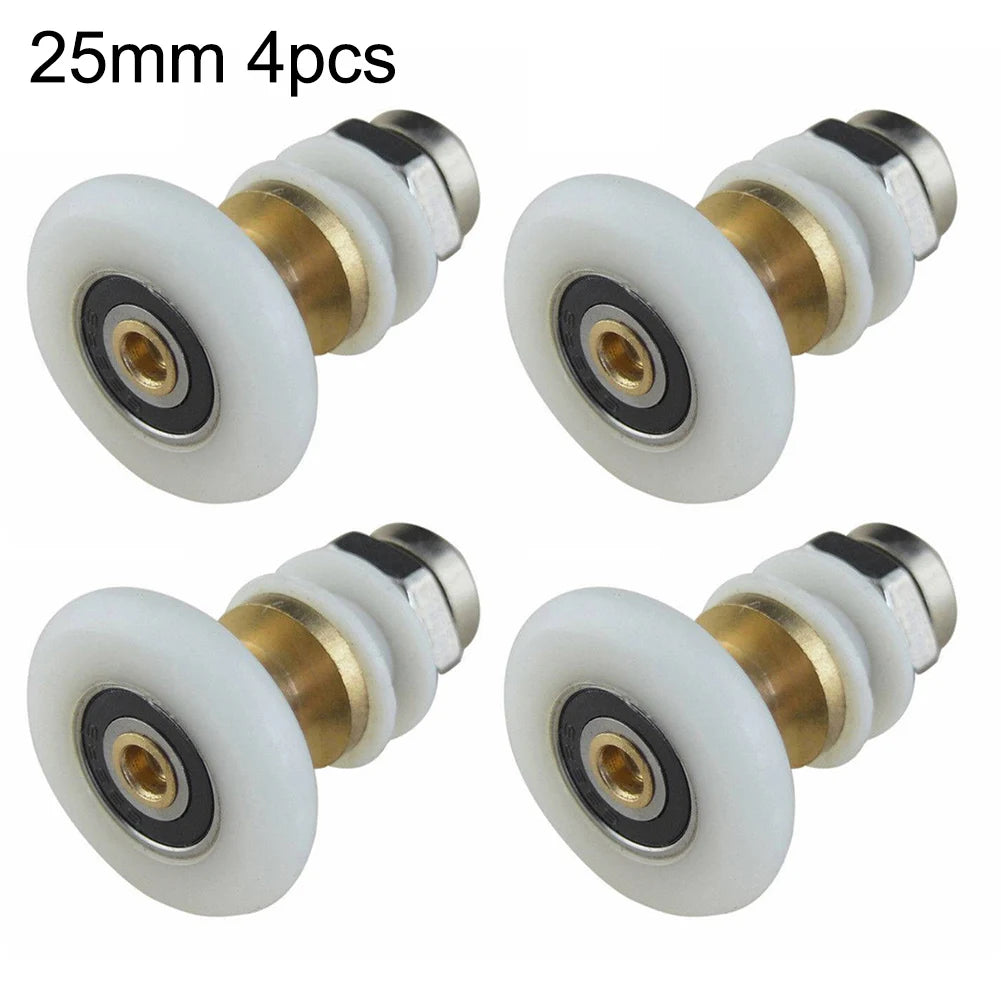 4 Replacement Partial Shower Door Rollers with Brass Center and For Runner Wheels for Sliding Shower Door Applications Oasis Select 25mm China Mainland