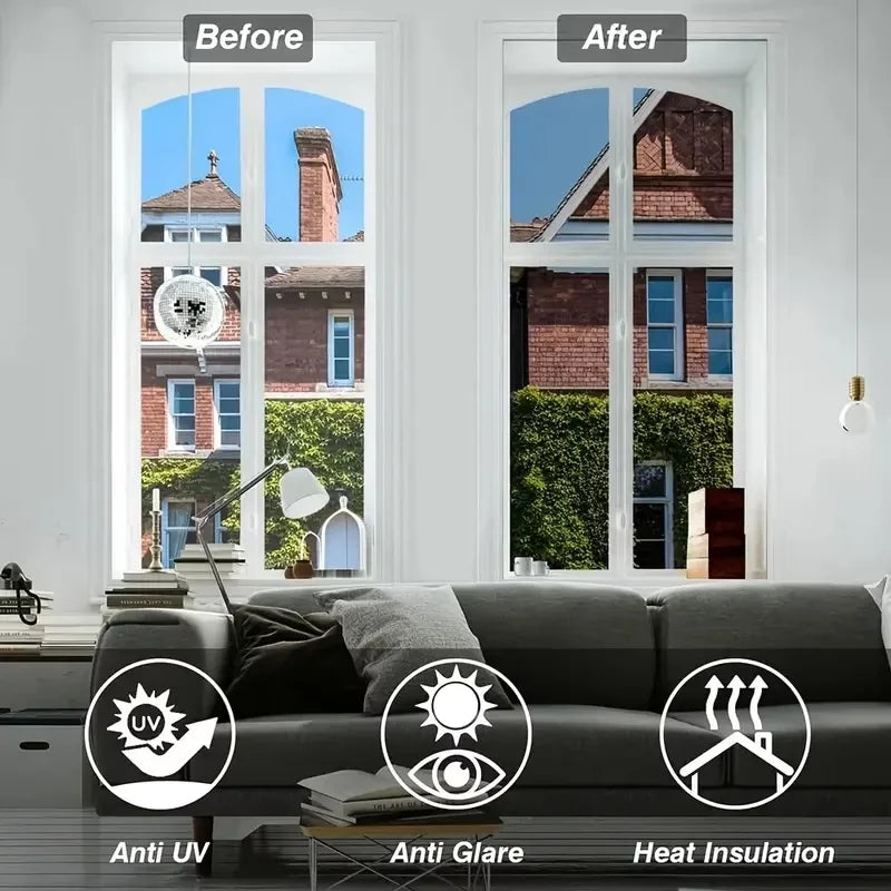 Self-Adhesive Sun Protection Mirror Film Indoor Window Protection Film Heat Insulation Sunshade Film Office And Home Window Film Oasis Select