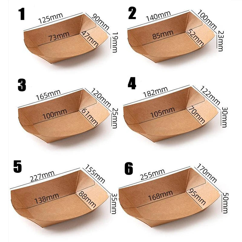 50pcShushi Wood Boat Natural Bamboo Disposable Kayak Salad Dessert Pine Cake Boat Snack Bowl Mat Sushi Plate Tray Party Supplies Oasis Select