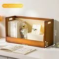 Storage basket Household imitation rattan woven storage box Grid cabinet Storage box Wardrobe Clothes sundries storage box Oasis Select Brown 50 Large