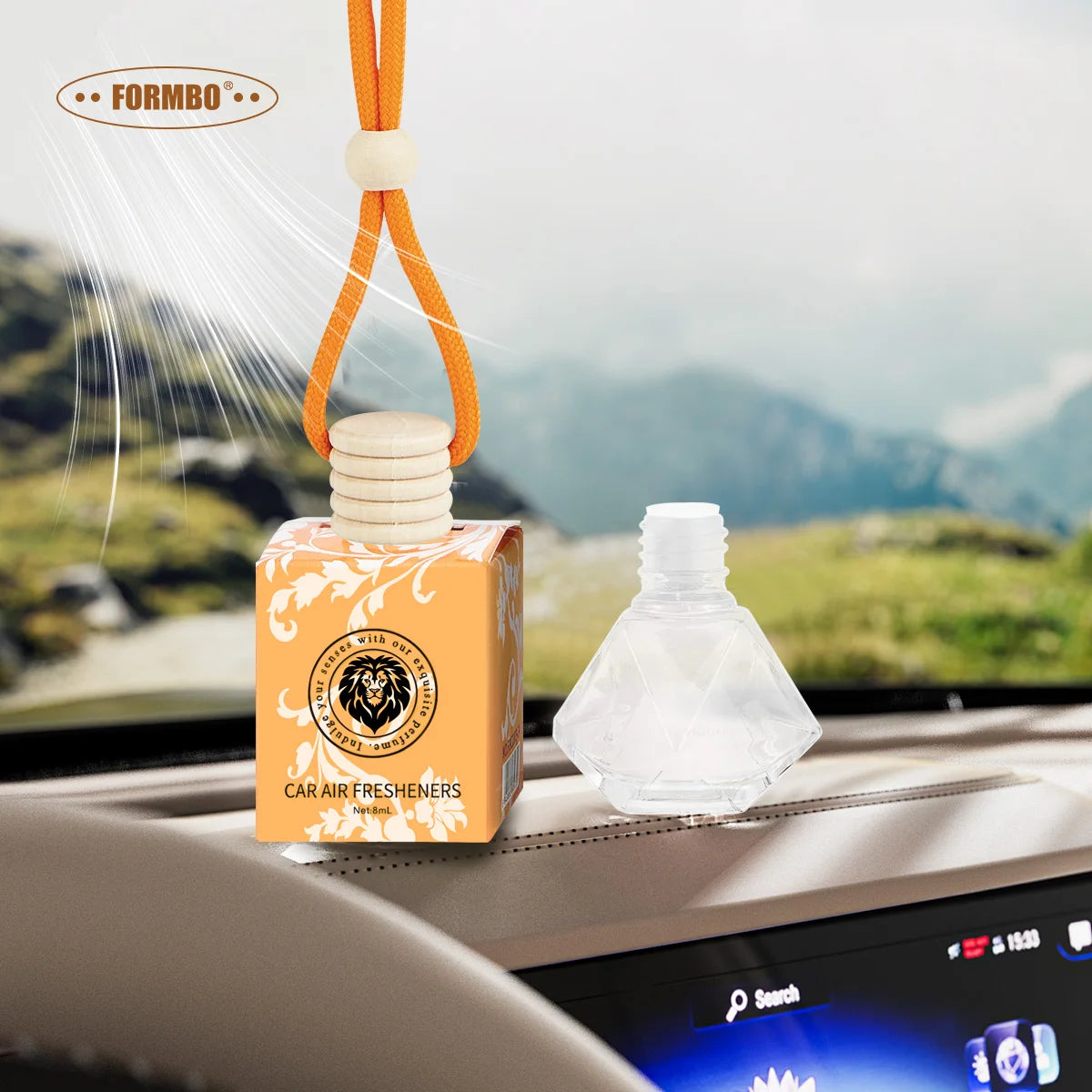 FORMBO Car Air Freshener – Long-Lasting Liquid Fragrance 8ml Car Air Freshener Oasis Select