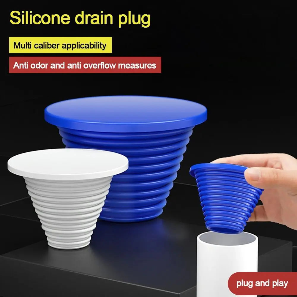 Silicone Sewer Pipe Sealing Ring Anti Odor Conical Shape Water Pipe Plug Anti-clogging Sewer Seal Hole Sealing Plugs Oasis Select