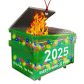 Suncatcher Ornament Acrylic Trash Can Fire Ornament Humorous Festival Pendant Festive 2025 Christmas Decoration For Gag Oasis Select A