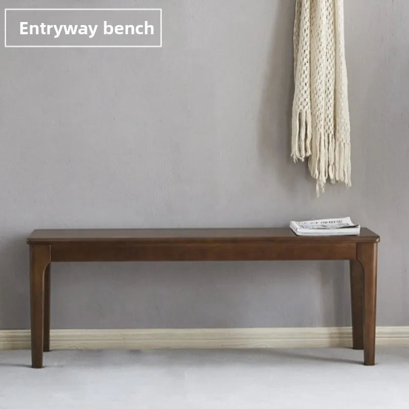 Solid wood bench wooden bench bedside bench simple modern shoe changing bench rectangular household Nordic dining table stool Oasis Select