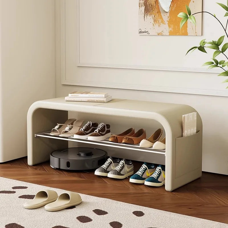 Light luxury shoe changing stool for home use, shoe wearing stool, shoe cabinet, integrated bed end stool Oasis Select