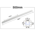 1Pc T-Slot Track 300-600MM Woodworking Chute Rail 19x9.5mm Miter Jig Tools For Woodworking Router Hand Tools Oasis Select 500mm