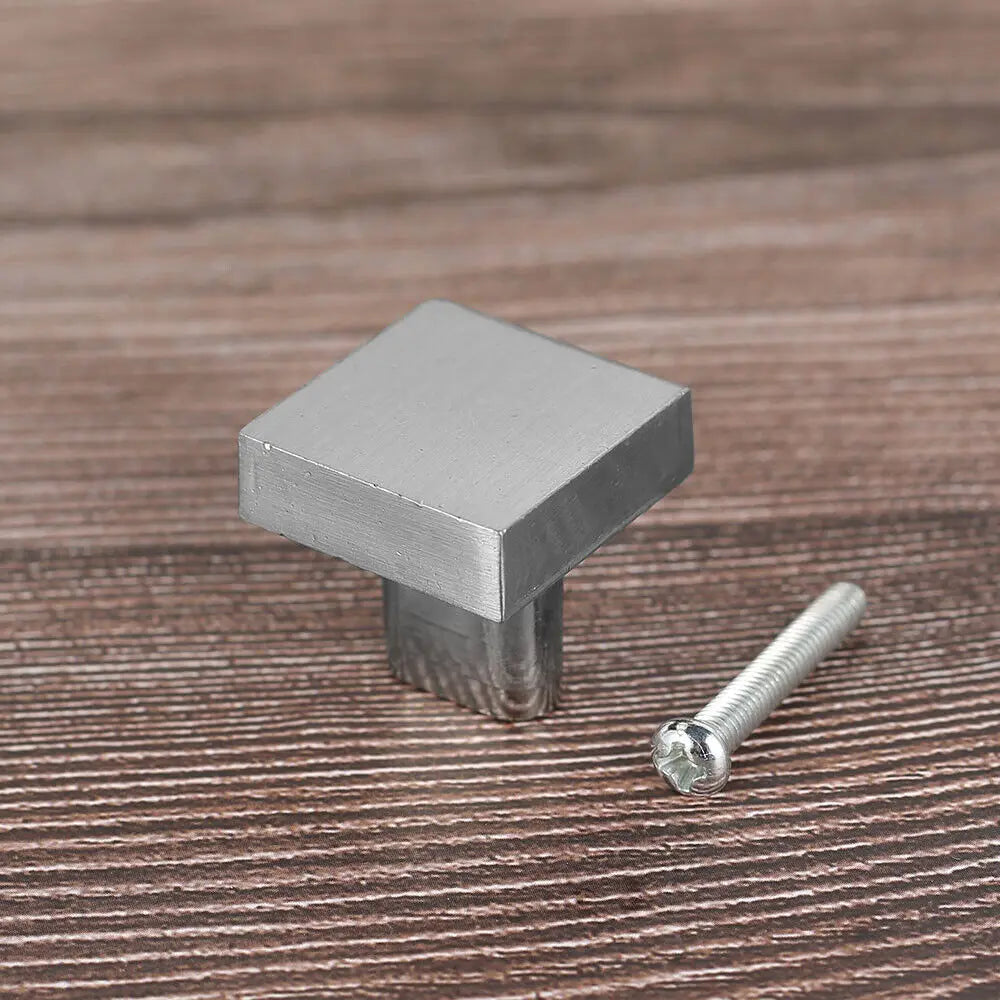 Nordic Fresh Square Cabinet Knobs Black, Gold, Silver Cupboard Drawer Knob Handles Pulls Furniture Home Decor DIY Door Handle Oasis Select A-Silver As show