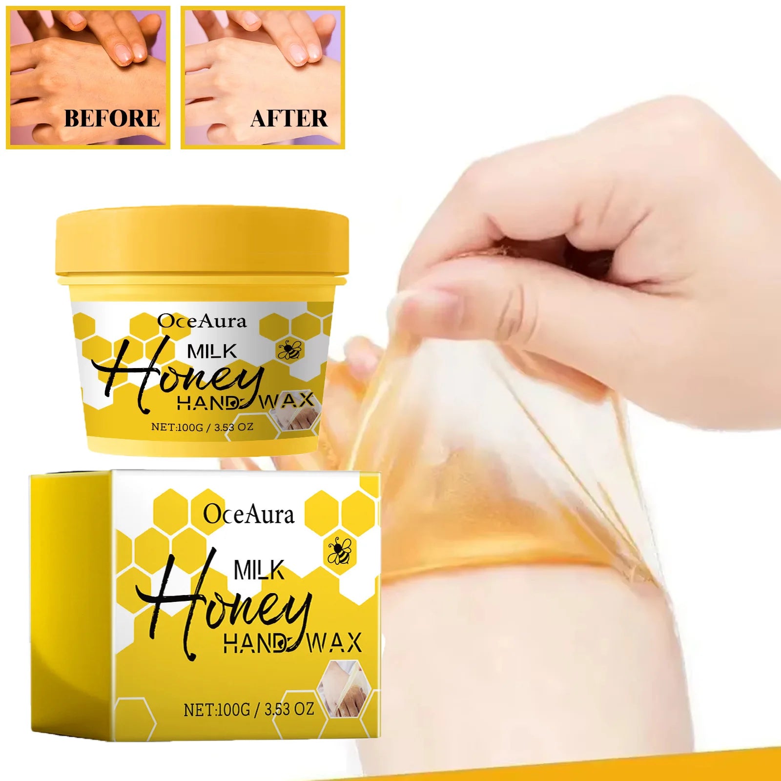 Milk Honey Hand Wax Moisturizing Nourishing Hand Mask Tender Skin Improve Drying Dull Cracked Skin Brightening Hand Care Oasis Select