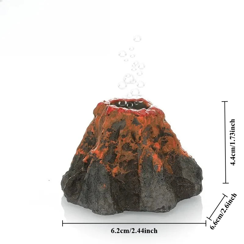 1pcs Fish Tank Landscaping Simulation Volcano Aquarium Accessories Rockery Aerator for Pump Bubble Stone Oxygen Oasis Select volcano