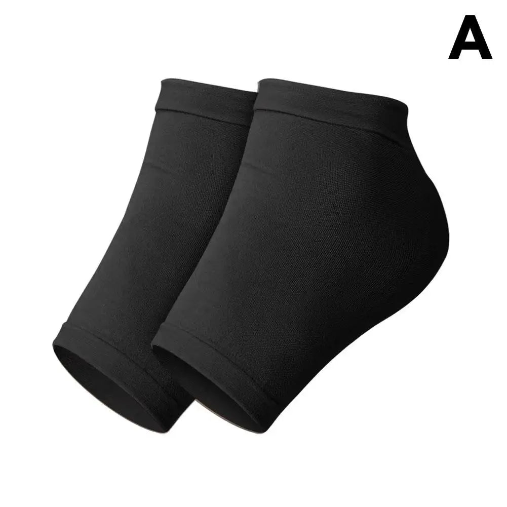 Plantar Fasciitis Heel Socks Anti-Crack Elastic Cloth For Achilles Tendonitis Calluses Spurs Cracked Feet Pain Relief Heel Pads Oasis Select black