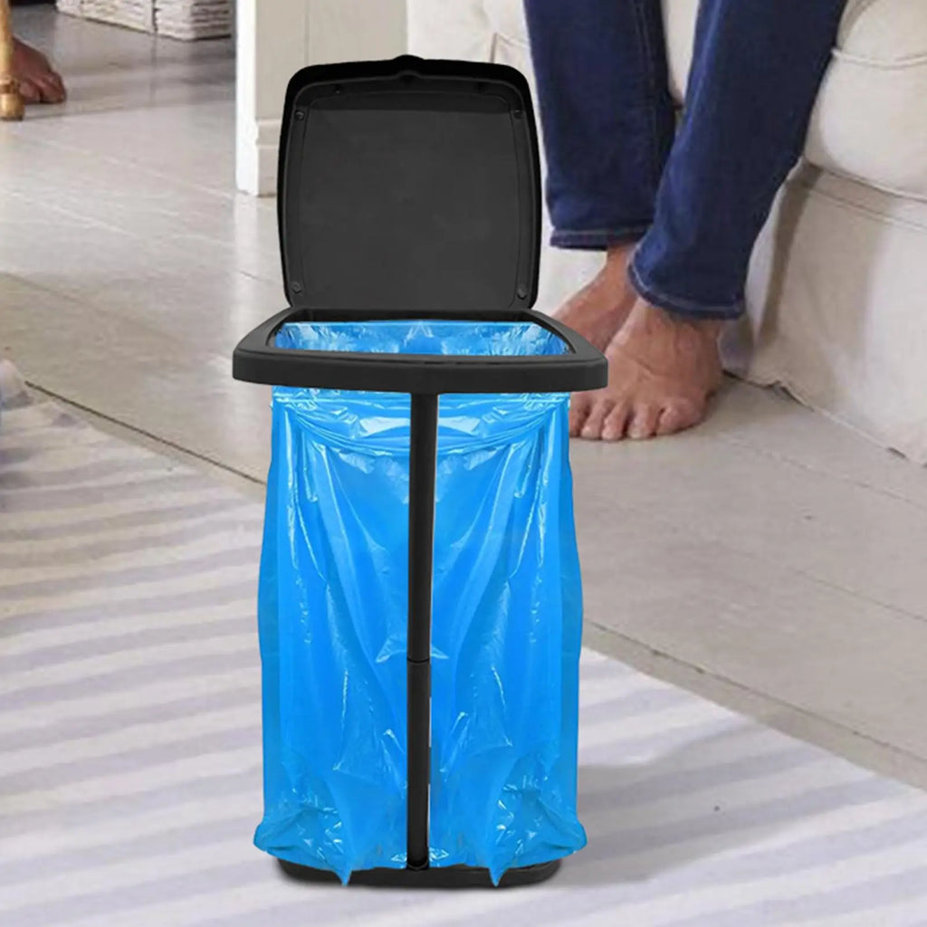 Garbage Bag Holder Rubbish Bag Stand Telescopic Garbage Holders Waste Storage Frame with Lid for Living Room Yard Lawn Camping Oasis Select