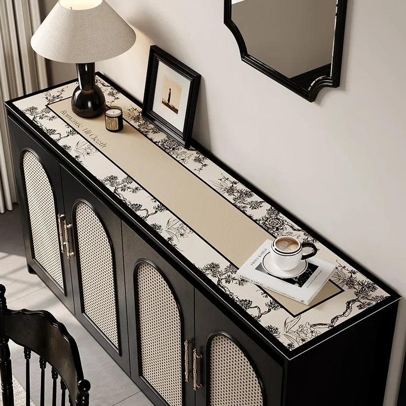 Light Luxury Side Cabinet Table Mat Oil-proof Waterproof Washless TV Cabinet Shoe Cabinet Countertop Protective Mat Cover Oasis Select 45x240cm 2