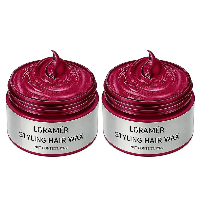 Temporary Hair Color Wax – 9 Shades | Silver Gray, Wine Red & More