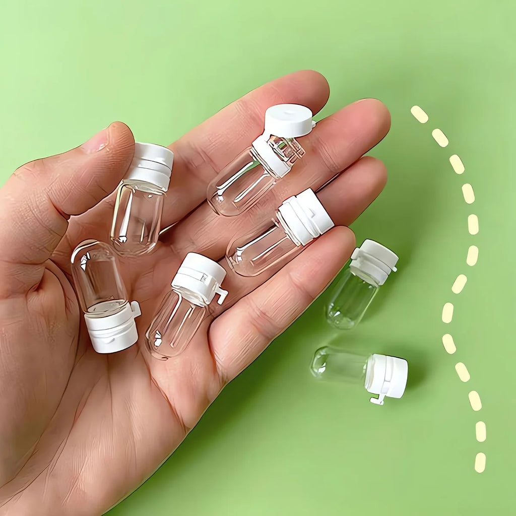 5/10Pcs Clear Leak-Proof Travel Bottles, Portable Flip-Top Dispenser for Lotion & Makeup Remover,Multi-Purpose Essence Container Oasis Select