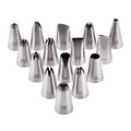 15-Piece Stainless Steel Piping Nozzles – Cake Decorating Tips Set Cake Decorating Tips Oasis Select 15PCS